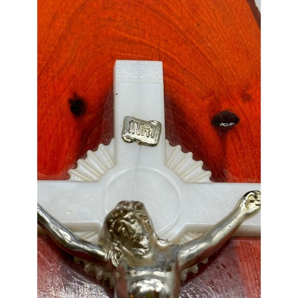 Wooden Crucifix Cross Wall Hanging Jesus On Cross Religious Symbol INRI READ - Picture 6 of 9